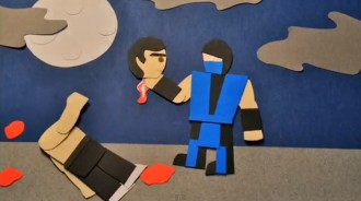 И пак забавно: Фаталите от Mortal Kombat 1... с хартиени човечета