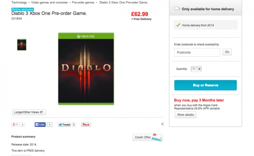 diablo 3 xbox one