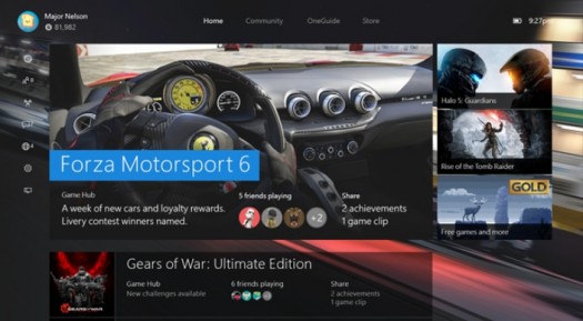 xbox one dashboard
