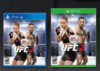 Конър Макгрегър до Ронда Раузи на корицата за EA Sports UFC 2