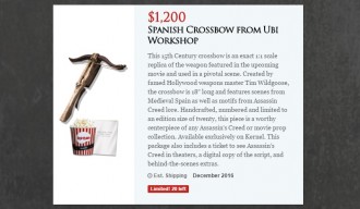 Филма по Assassin’s Creed с билет за 1200 долара... включва арбалет