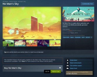 „Без изключения“ при връщането на No Man’s Sky в Steam